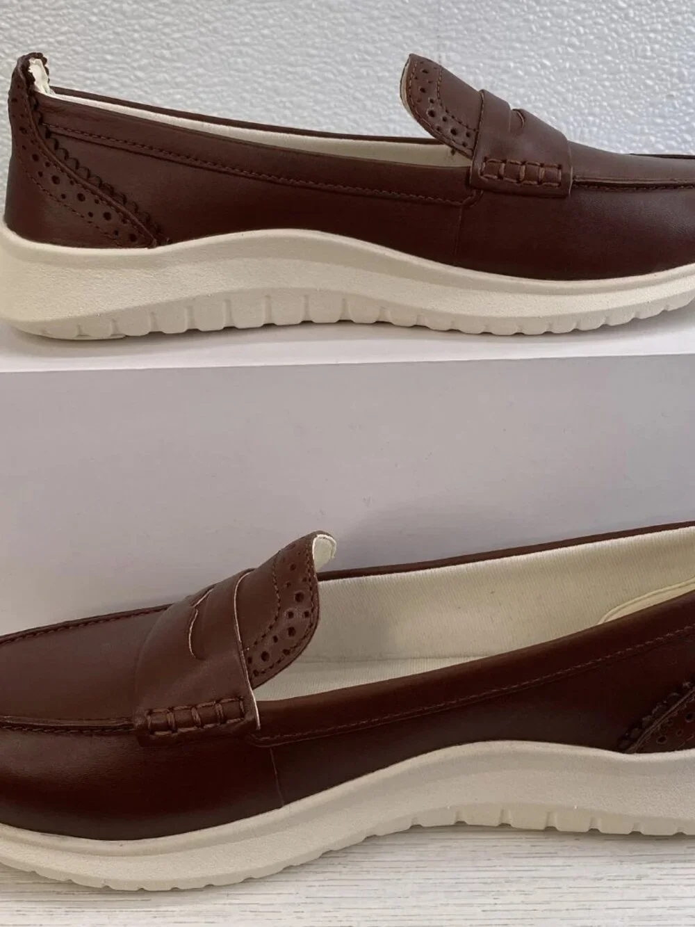 Cole Haan Zerogrand Meriitt Loafers Womens Size 5B Brown Leather Casual Slip Ons
